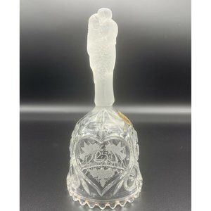 ARTMARK LEAD CRYSTAL WEDDING BELL BRIDE AND GROOM 25th Anniversary Gift